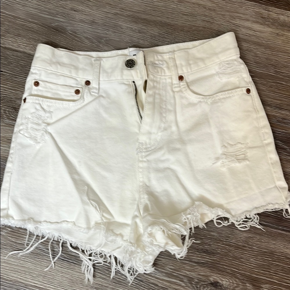 Urban outfitters BDG White Distressed Denim Shorts